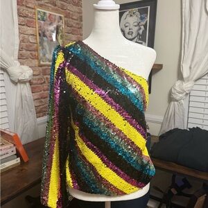 Adelyn Rae NWT Sequin One Shoulder